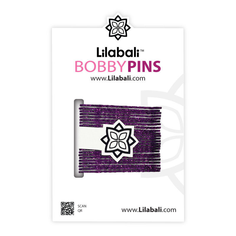 Bobby Pins Sparkly Deep Purple