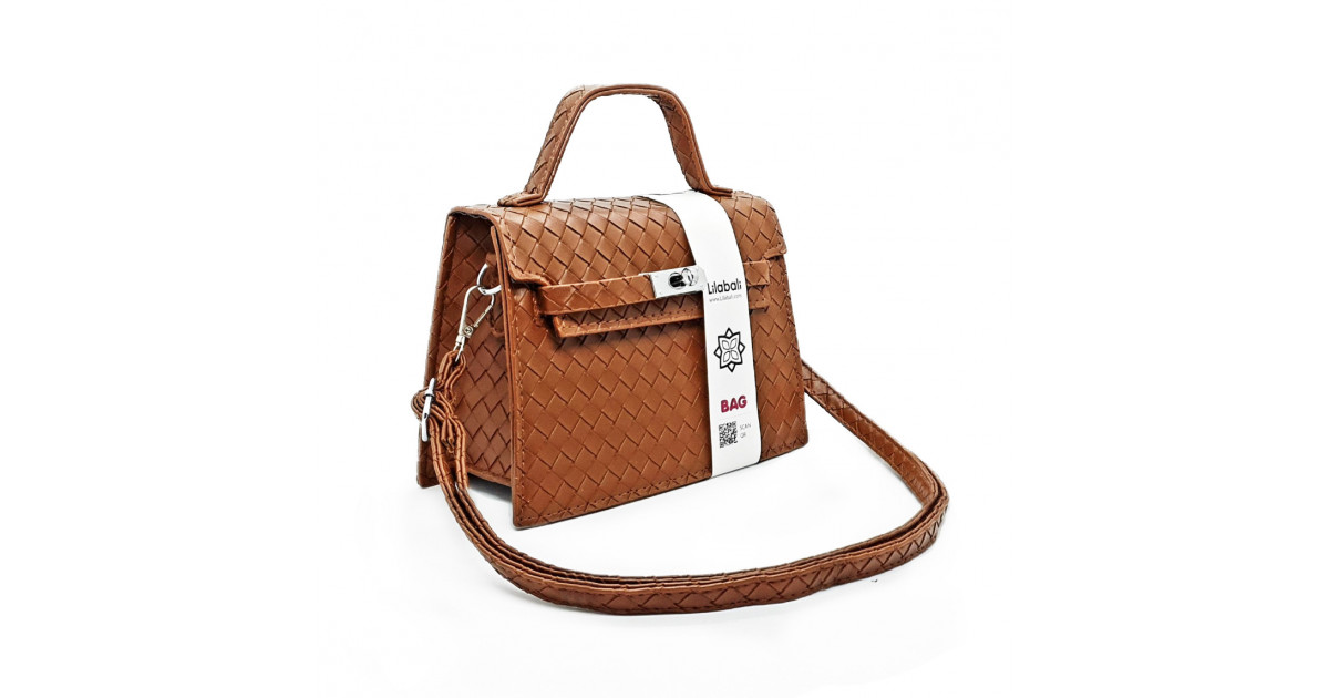 Brown Pattern Casual Lock Handbag