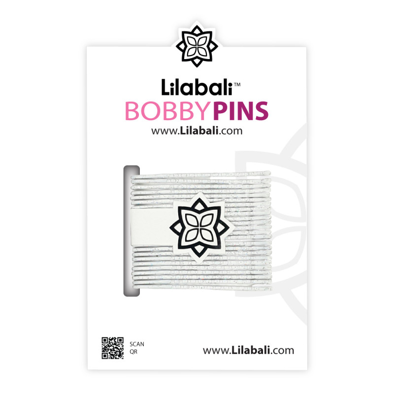Bobby Pins Sparkly White