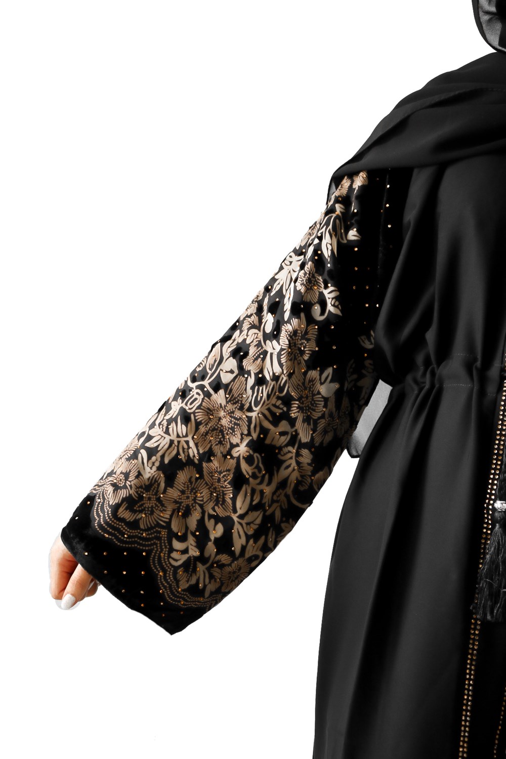 Velvet Sleeve Abaya