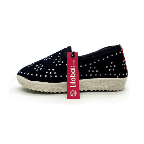 Black BABY GIRLS SHOE WITH STUD