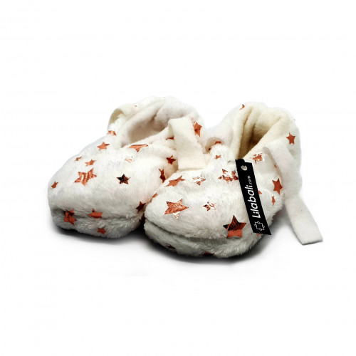 White Winter Plush Shoe With Star