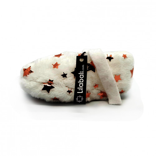 White Winter Plush Shoe With Star