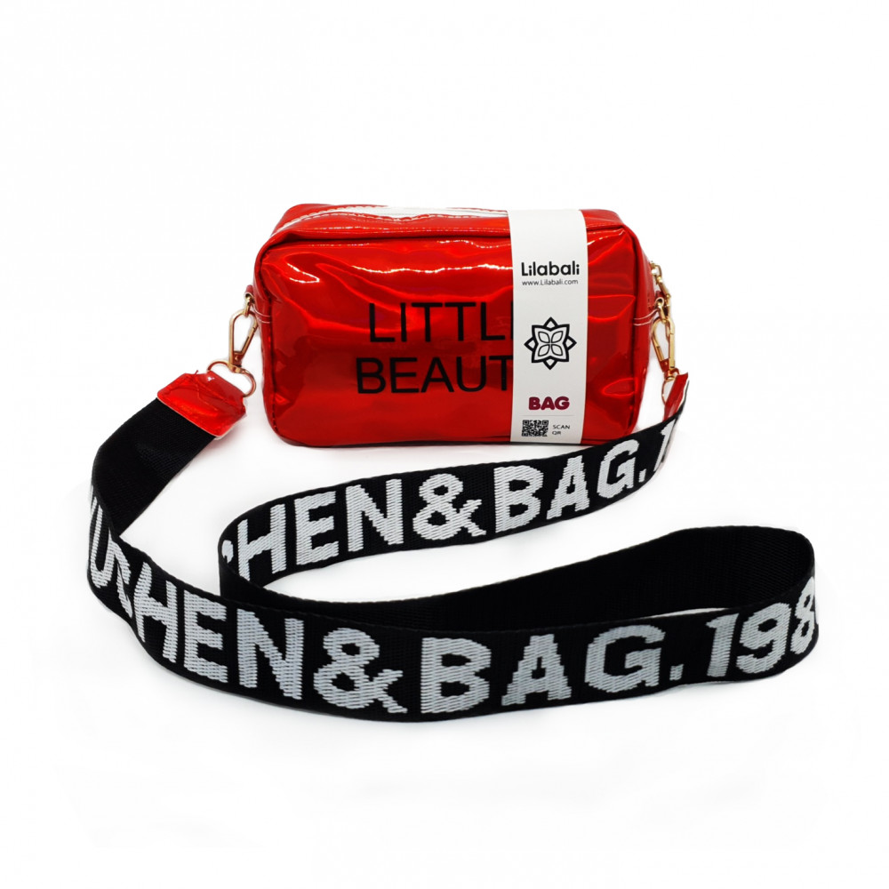 Red Holographic Laser Crossbody Bag