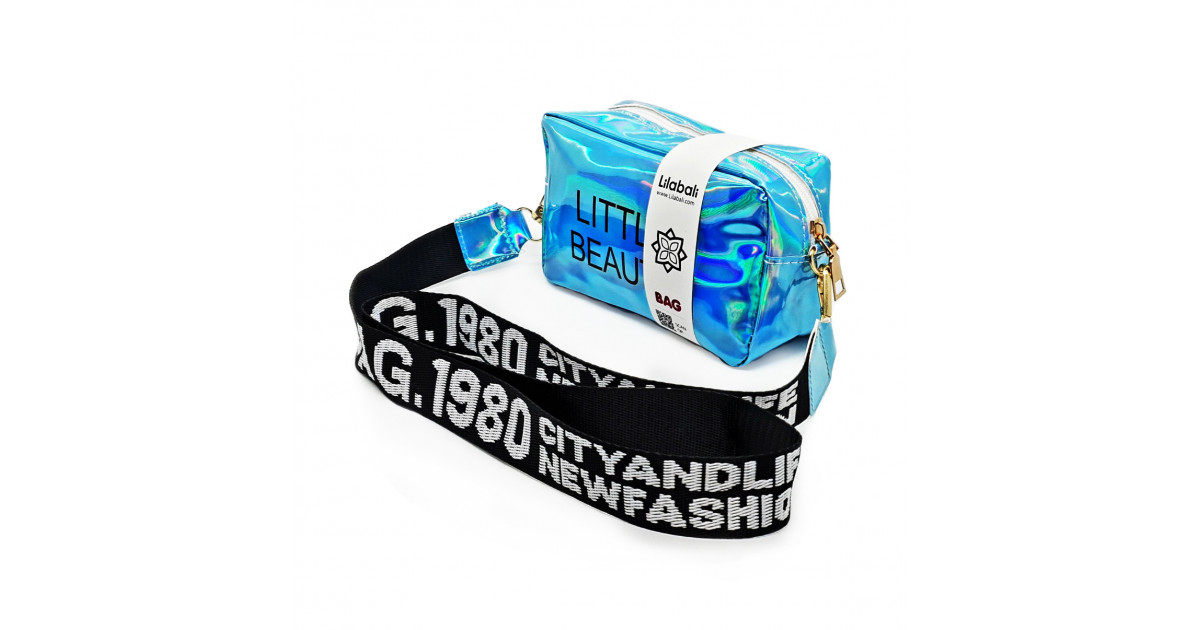 Blue Holographic Laser Crossbody Bag