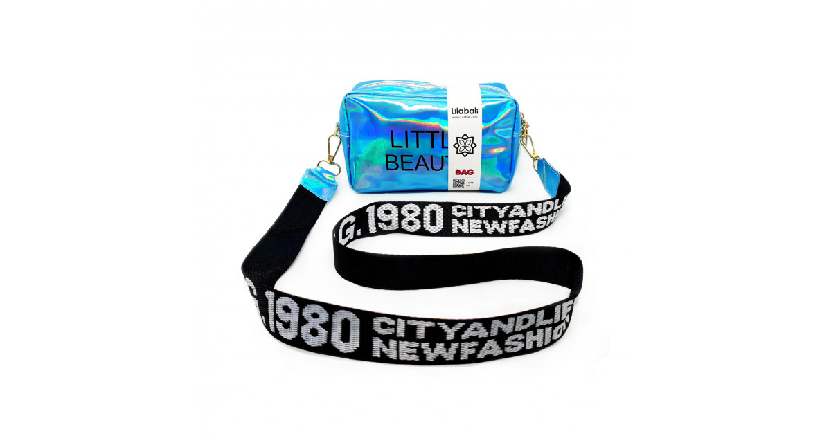 Blue Holographic Laser Crossbody Bag