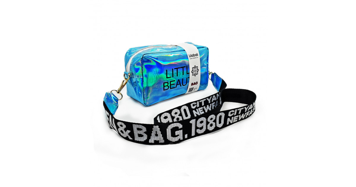 Blue Holographic Laser Crossbody Bag