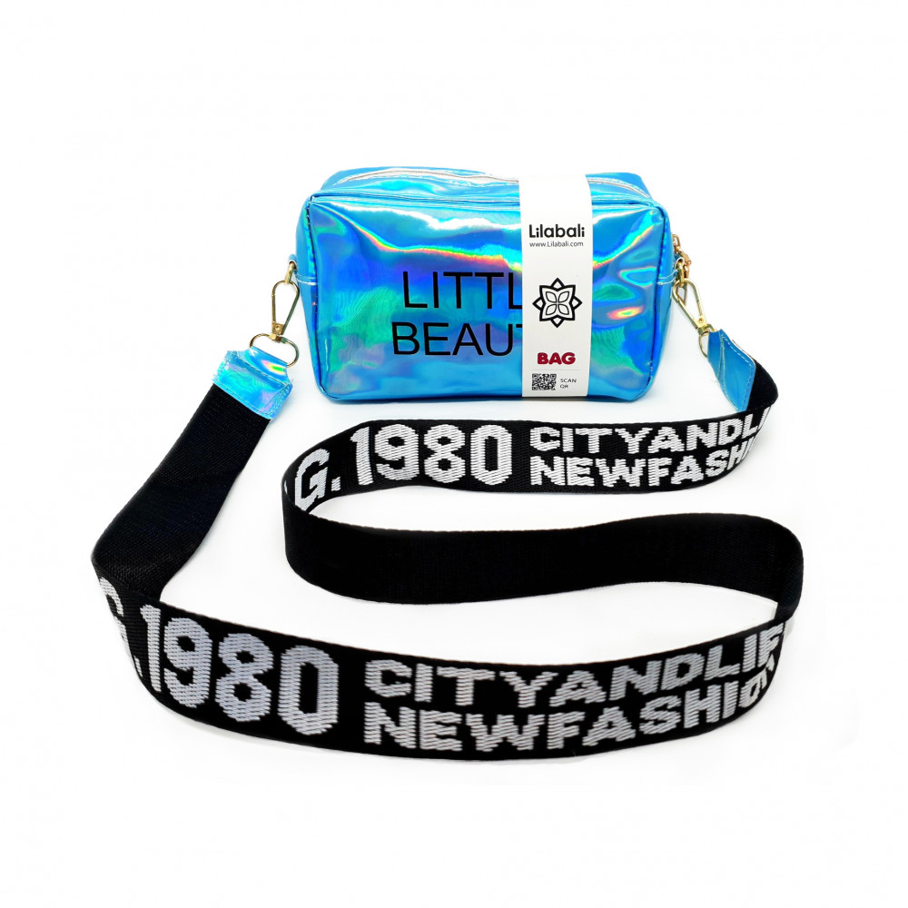 Blue Holographic Laser Crossbody Bag