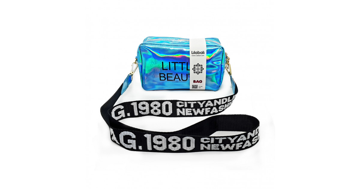Blue Holographic Laser Crossbody Bag