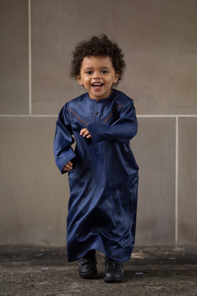 Navyblue Boys Omani Thobe