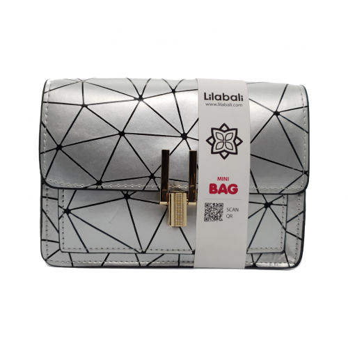 Silver Pattern Cross body Bag