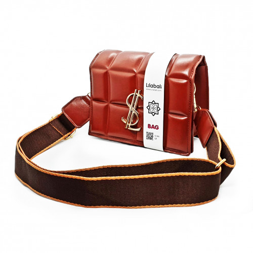 Chocolate Wide Shoulder Strap Bag