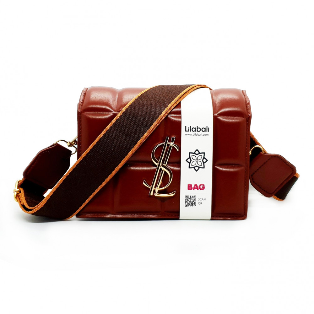 Chocolate Wide Shoulder Strap Bag