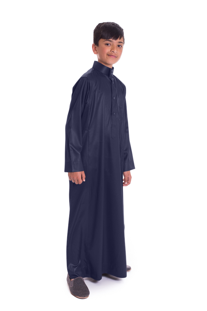 Boys Navy Collared Thobe