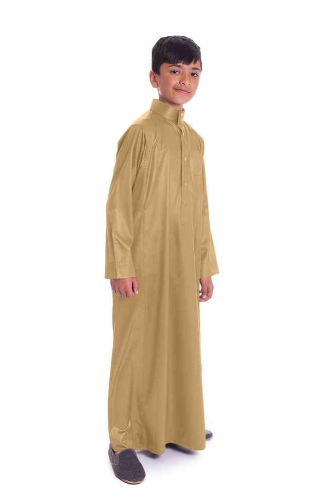 Boys Brown Collared Thobe