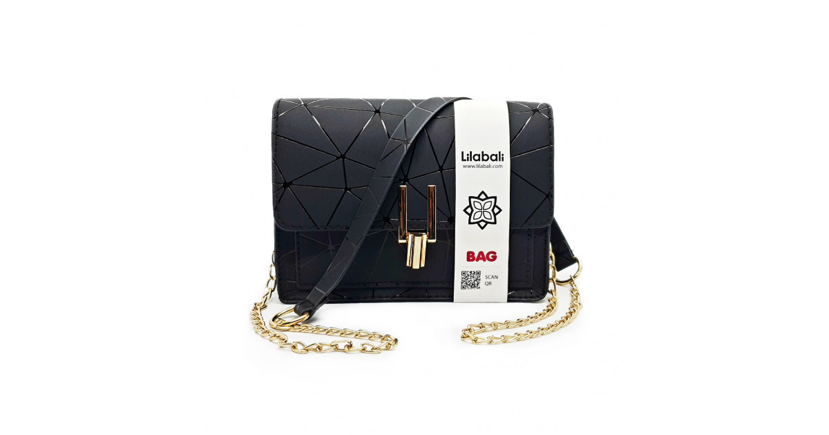 Black Pattern Cross body Bag