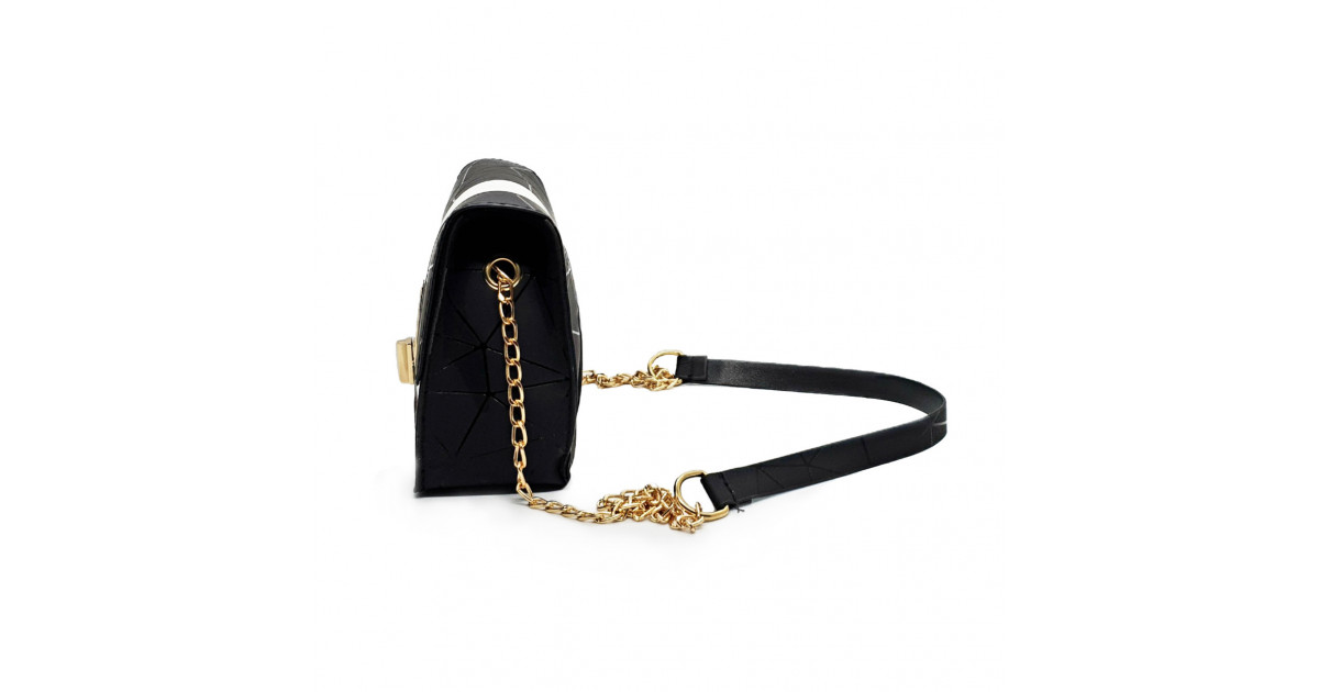 Black Pattern Cross body Bag