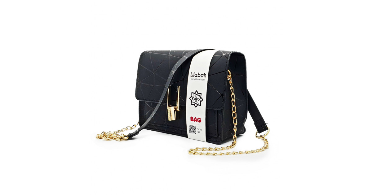 Black Pattern Cross body Bag