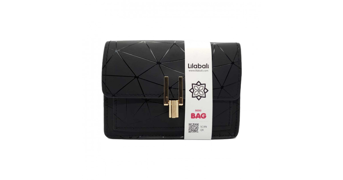 Black Pattern Cross body Bag