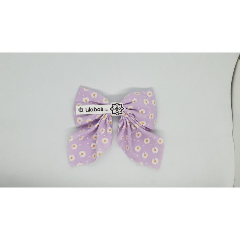 Pink Sunflower Bow Hairclip Small