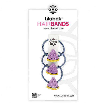 3 X Watermelon hairband - Purple