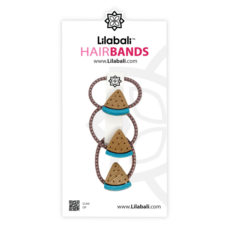 3 X Watermelon hairband - Brown