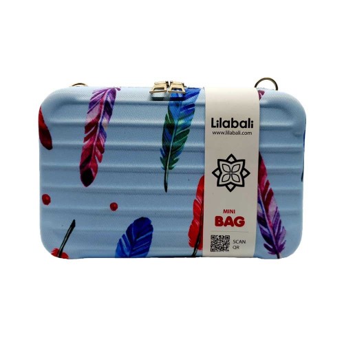 Blue Feather Ladies Cross Body Bag