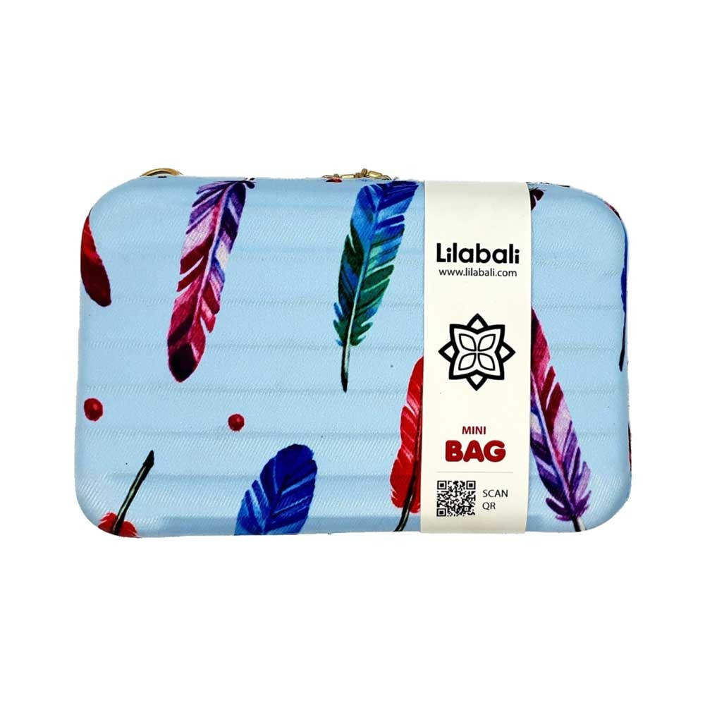 Blue Feather Ladies Cross Body Bag