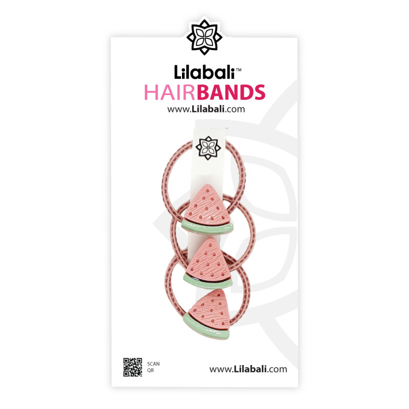 3 X Watermelon hairband - Pink