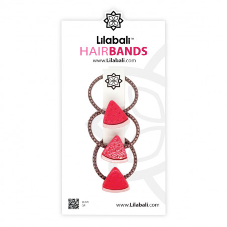 3 X Watermelon hairband - Red