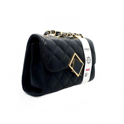 Ultra Fire Retro Wide Shoulder strap Crossbody Bag - Black