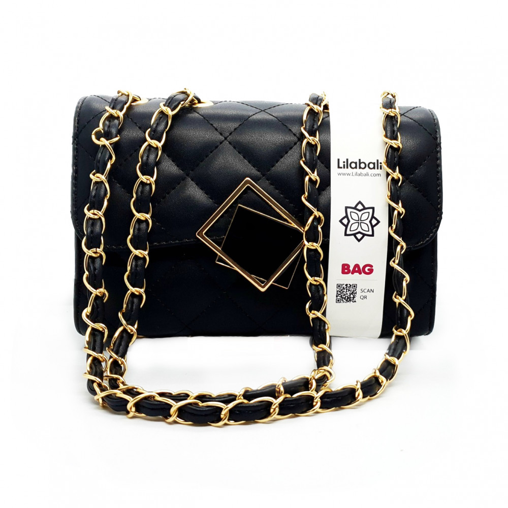 Ultra Fire Retro Wide Shoulder strap Crossbody Bag - Black