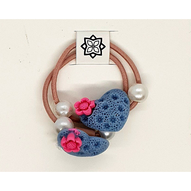 Lite Blue - 2 X HeartShape Hair Band