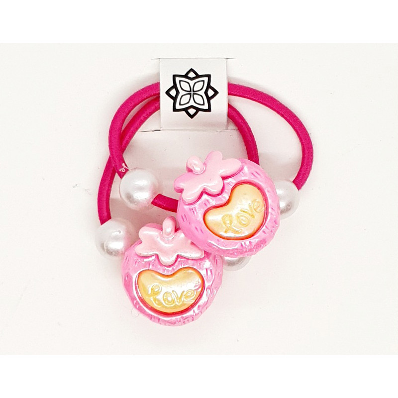 Pink - 2 X Heart Shape Hair Band