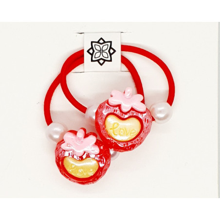 Red - 2 X Heart Shape Hair Band