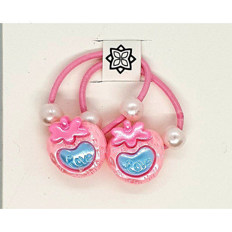 Pink Lite - 2 X Heart Shape Hair Band