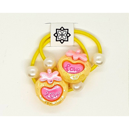 Yellow - 2 X Heart Shape Hair Band