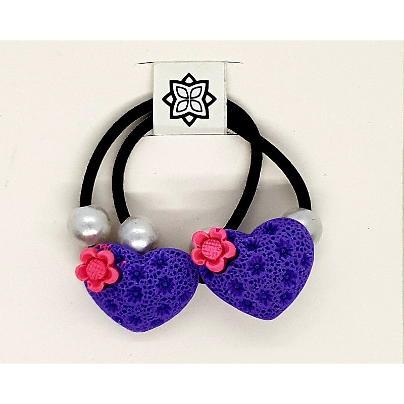 Blue - 2 X HeartShape Hair Band
