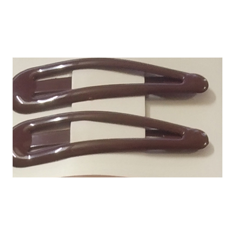 2 x Bistre Snap Hair Clips