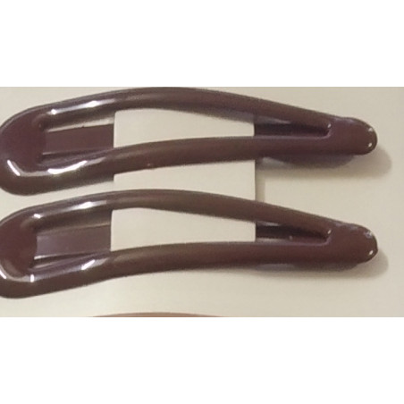 2 x Bistre Snap Hair Clips