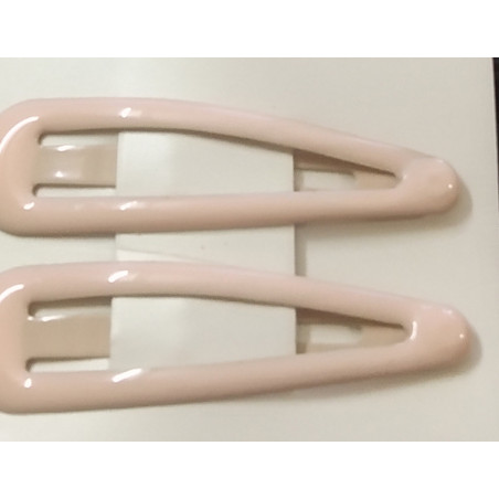2 x Grey Snap Hair Clips