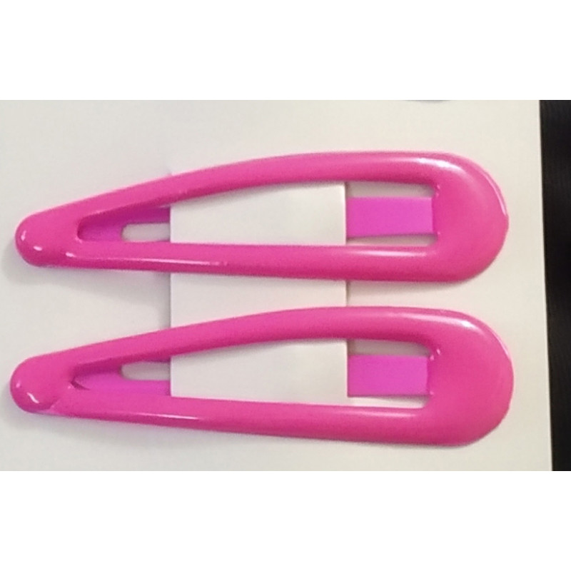 2 x Cerise Snap Hair Clips