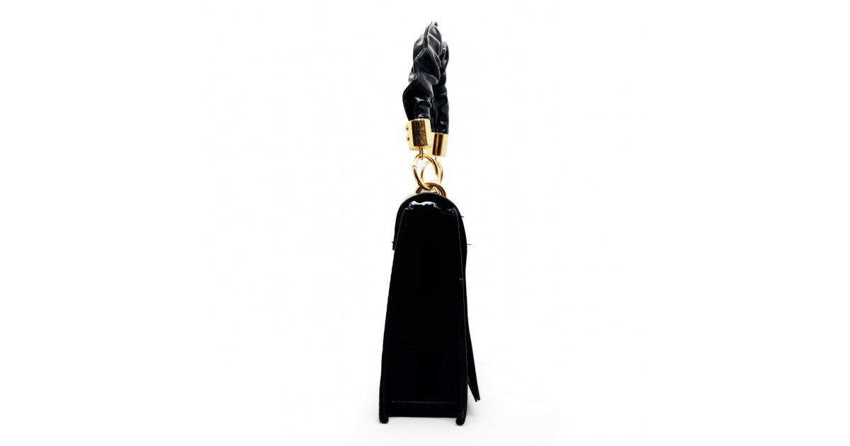 PU Leather Envelope Design Simple Versatile Tote Handbag - Black