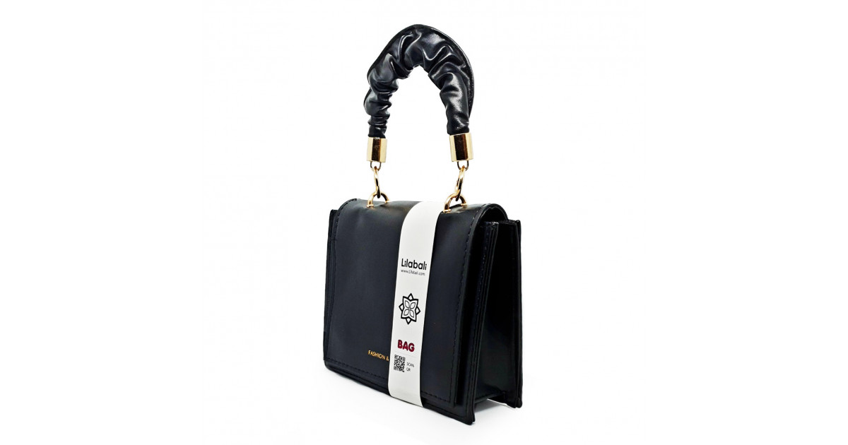 PU Leather Envelope Design Simple Versatile Tote Handbag - Black