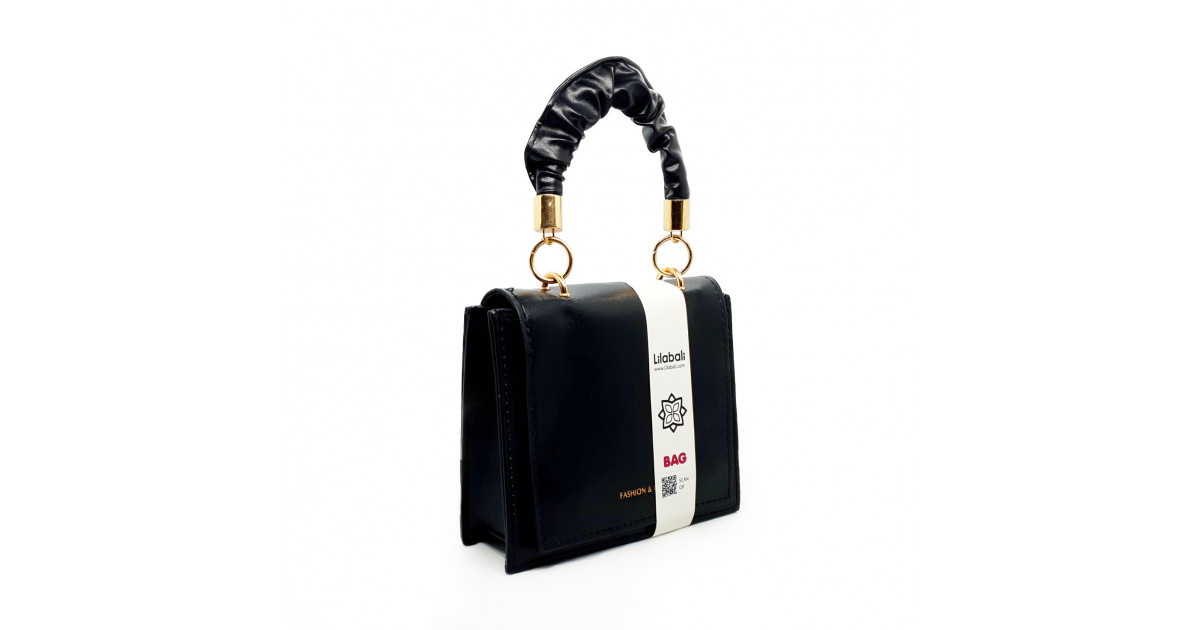 PU Leather Envelope Design Simple Versatile Tote Handbag - Black