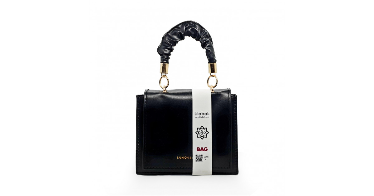 PU Leather Envelope Design Simple Versatile Tote Handbag - Black