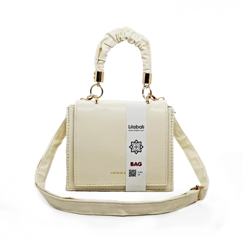 PU Leather Envelope Design Simple Versatile Tote Handbag - Cream