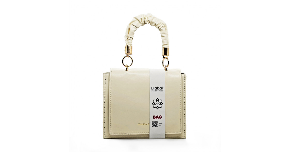 PU Leather Envelope Design Simple Versatile Tote Handbag - Cream