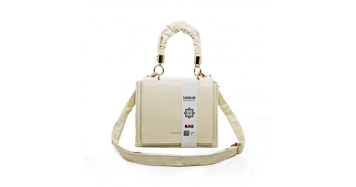 PU Leather Envelope Design Simple Versatile Tote Handbag - Cream