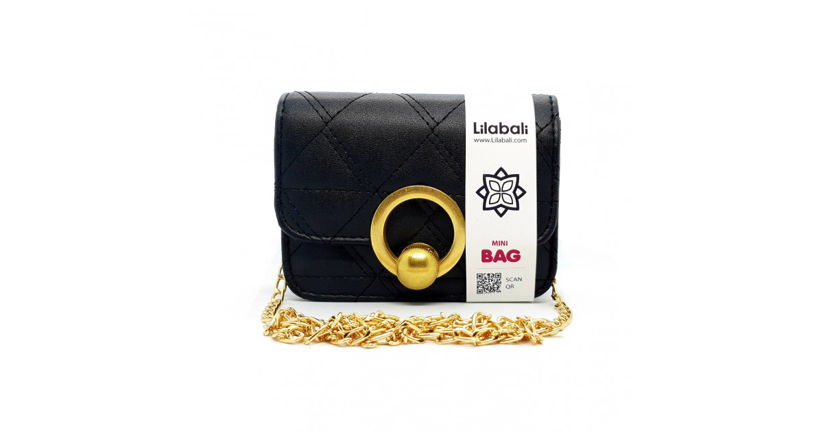 PU Leather Solid Color Flap Purse Small Crossbody Bag -Black